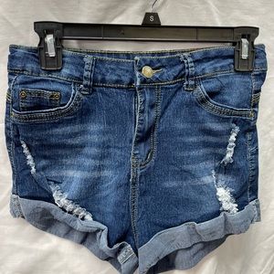 Falmer heritage high rise Faded/distressed/cuffed denim shorts ladies sz